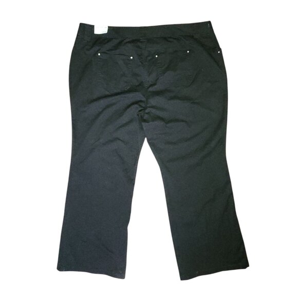 Style & Co Pants Womens Plus Size 24W Solid All Black Bloomsbury Flared Leg New - Picture 7 of 7